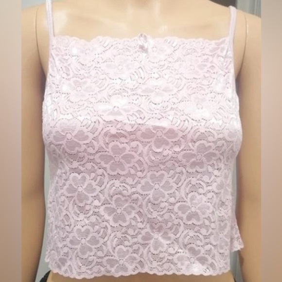Vintage 90s, Eva Cervantes intimates Delicate Lace Camisole in Light Pink size L - Picture 1 of 6